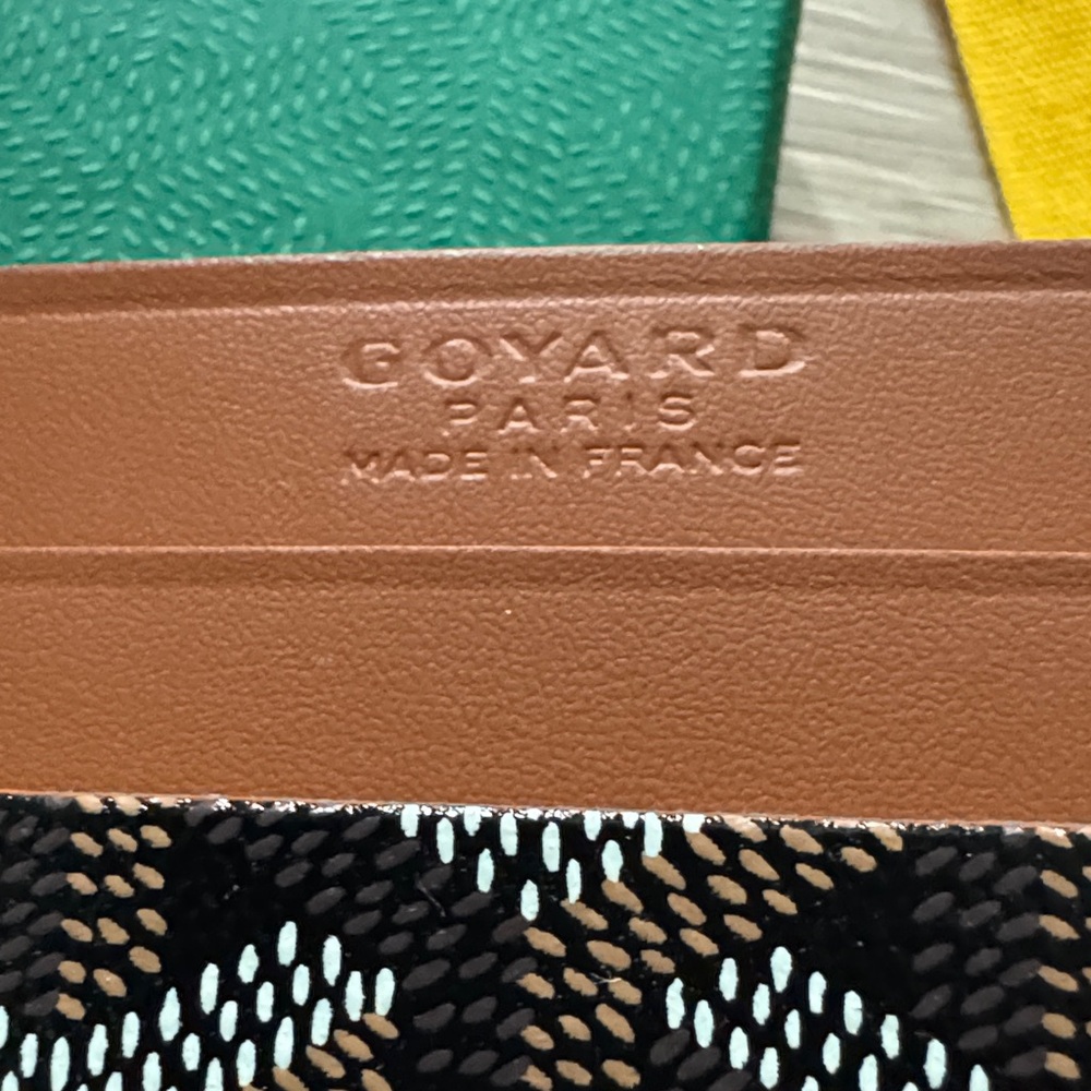 Goyard Tan and Black Leather Card Holder - Picture 5 of 10